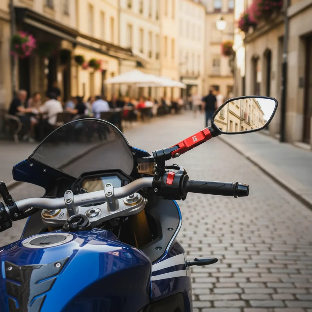 2pz Espejos Moto Deportivos Motocicleta Universales Street - Imagen 3