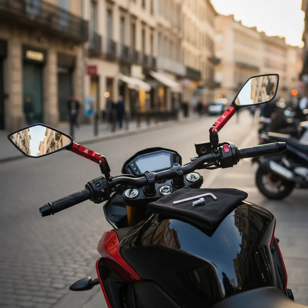 2pz Espejos Moto Deportivos Motocicleta Universales Street - Imagen 2